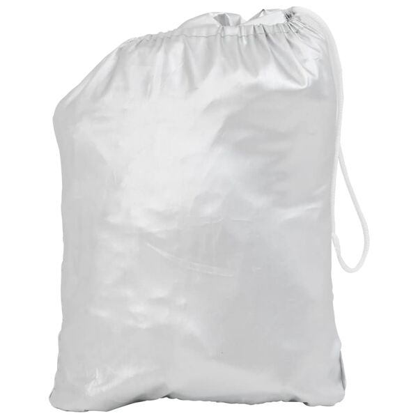 vidaXL Mezza Copertura Auto con Ganci Argento XL