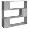 vidaXL Libreria/Divisorio Grigio Sonoma 100x24x94 cm