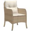vidaXL Set da Pranzo da Giardino 7 pz con Cuscini Beige in Polyrattan
