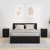 vidaXL Comodini 2 pcs Nero 30,5 x 30 x 43 cm Legno multistrato