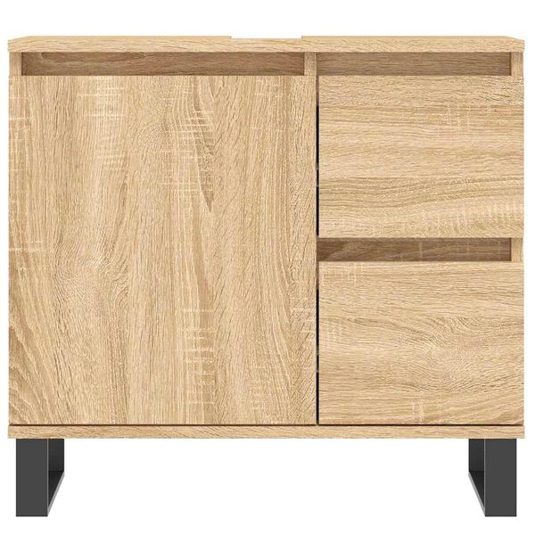 vidaXL Armadietto da Bagno Rovere Sonoma 65x33x60 cm Legno Multistrato