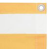 vidaXL Paravento da Balcone Bianco e Giallo 75x600 cm Tessuto Oxford