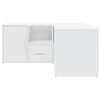 vidaXL Mobile Angolare Bianco 160x40x45 cm in Truciolato