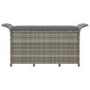 vidaXL Panca da Giardino con Cuscino Grigio 116x46x57 cm in Polyrattan