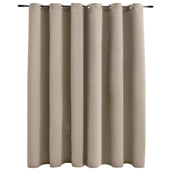vidaXL Tenda Oscurante con Anelli in Metallo Beige 290x245 cm