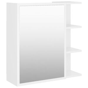 vidaXL Armadietto a Specchio Bianco 62,5x20,5x64 cm Legno Multistrato