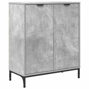 vidaXL Credenza Grigio cemento 69,5 x 33 x 82 cm Legno multistrato