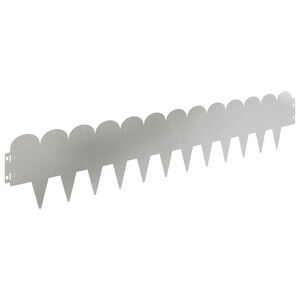 vidaXL Bordura per Prato 20 pcs 103 x 20 cm Acciaio Argento