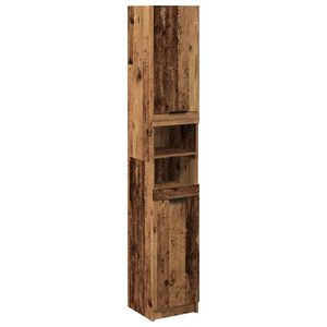 vidaXL Armadietto Bagno Legno Antico 32x34x188,5 cm Legno Multistrato