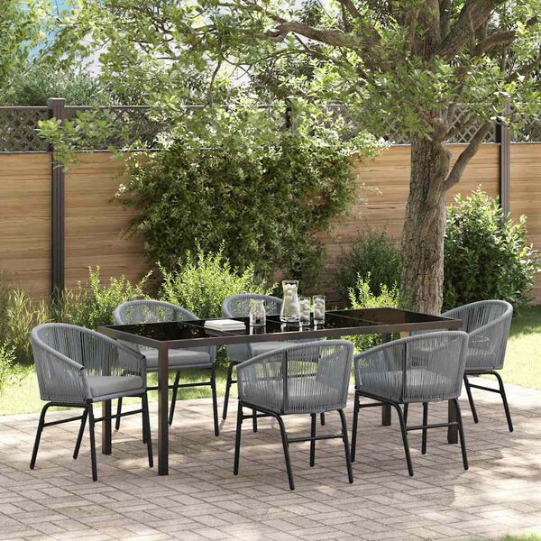 vidaXL Set da Pranzo per Giardino 7 pcs Antracite