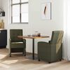 vidaXL Sedie da Pranzo con Ruote 2 pcs Verde militare 58 x 67 x 97 cm