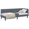 vidaXL Cornice del letto ad angolo Grigio scuro 80 x 200 cm Velluto