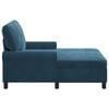 vidaXL Chaise Lounge con cuscino Blu 91 x 157 x 91 cm Velluto