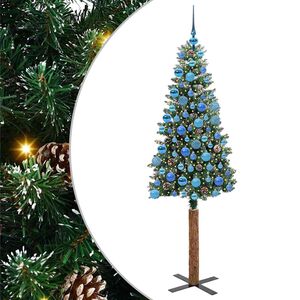 vidaXL Albero di Natale snodato con 300 LED con supporto Verde 180 cm