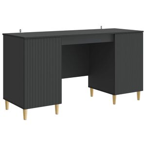 vidaXL Scrivania Nero 142,5 x 50 x 75 cm Legno ingegnerizzato