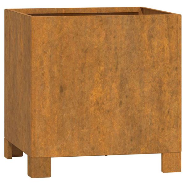 vidaXL Fioriera con Gambe Ruggine 30x30x30 cm Acciaio Corten