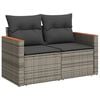 vidaXL Set Divano da Giardino 6 pz con Cuscini Grigio in Polyrattan