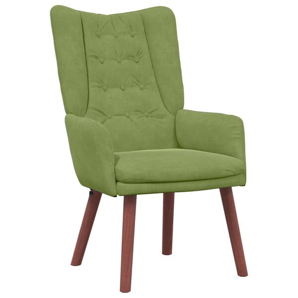 vidaXL poltrona Verde chiaro 63 x 67 x 94 cm Velluto