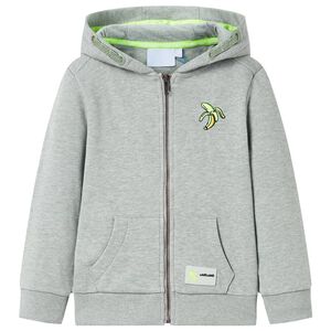 Felpa con Cappuccio e Cerniera da Bambino Cachi Chiaro M&eacute;lange 104