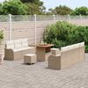 vidaXL Set Divano da Giardino con cuscino 10 pcs Beige polyrattan