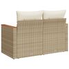 vidaXL Divano da Giardino con Cuscini a 2 Posti Beige in Polyrattan
