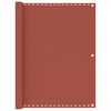 vidaXL Paravento da Balcone Terracotta 120x500 cm in HDPE