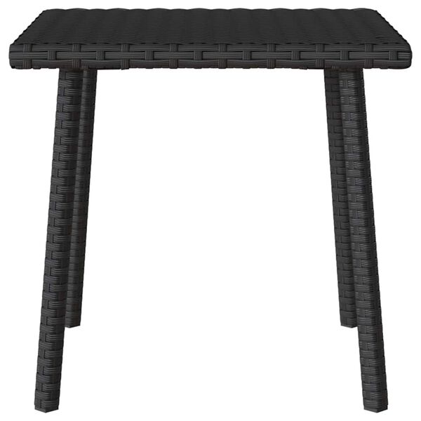vidaXL Tavolino da Giardino Rettangolare Nero 40x40x37 cm Polyrattan