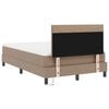 vidaXL Letto a molle Cappuccino 120 x 190 cm Pelle sintetica