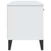 vidaXL Panca Portascarpe VIKEN Bianca 106x35x45 cm Legno Multistrato