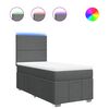 vidaXL Giroletto a Molle con Materasso Grigio Scuro 90x190 cm Tessuto