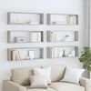 vidaXL Mensole Parete Cubo 6pz Grigio Cemento 80x15x26,5cm Multistrato