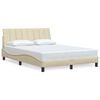 vidaXL Giroletto senza Materasso Hanko Crema 140x200 cm in Tessuto