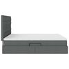 vidaXL Letto con testiera Grigio scuro 180 x 200 cm Tessuto