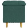 vidaXL Pouf contenitore Verde Scuro 40 x 40 x 45 cm Tessuto