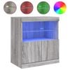 vidaXL Credenza con Luci LED Grigio Sonoma 60x37x67 cm