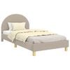 vidaXL Struttura letto bambini con testata Grigio chiaro 80 x 200 cm