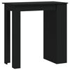 vidaXL Tavolino da Bar con Ripiani Nero 102x50x103,5 cm in Truciolato