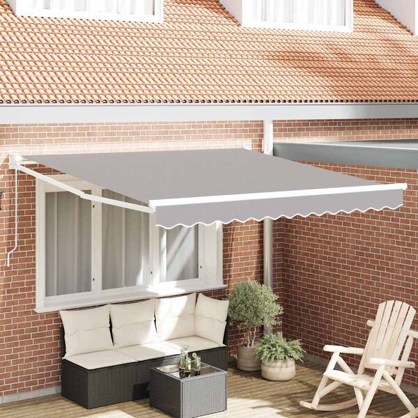vidaXL Tenda da Sole Grigio chiaro 300 x 250 x 165 cm Poliestere