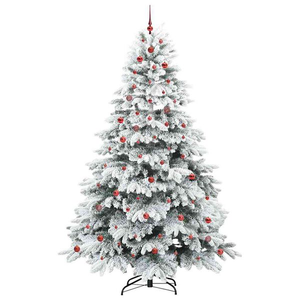 vidaXL Albero di Natale artificiale con 300 LED Bianco 240 cm PE e PVC