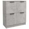 vidaXL Credenze 2 pz Grigio Cemento 60x30x70 cm in Legno Multistrato