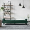 vidaXL Divano Letto con Braccioli Verde Scuro in Velluto