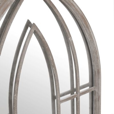vidaXL Specchio da Giardino Sabbia 70x30 cm in Ferro per Uso Esterno
