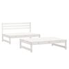 vidaXL Set Salotto da Giardino 2 pz Bianco in Legno Massello di Pino