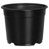 vidaXL Vaso Rotondo per Fiori 200 pz Nero &Oslash; 10 x 8 cm Plastica