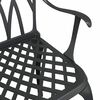 vidaXL Sedia da Giardino 2 pcs Nero 55 x 56.5 x 91cm Alluminio
