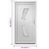 vidaXL Porta Ingresso Bianca 88x200 cm in PVC