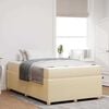 vidaXL Struttura del letto con materasso Crema 120 x 200 cm Tessuto