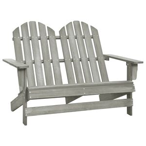vidaXL Sedia da Giardino Adirondack a 2 Posti in Legno di Abete Grigia