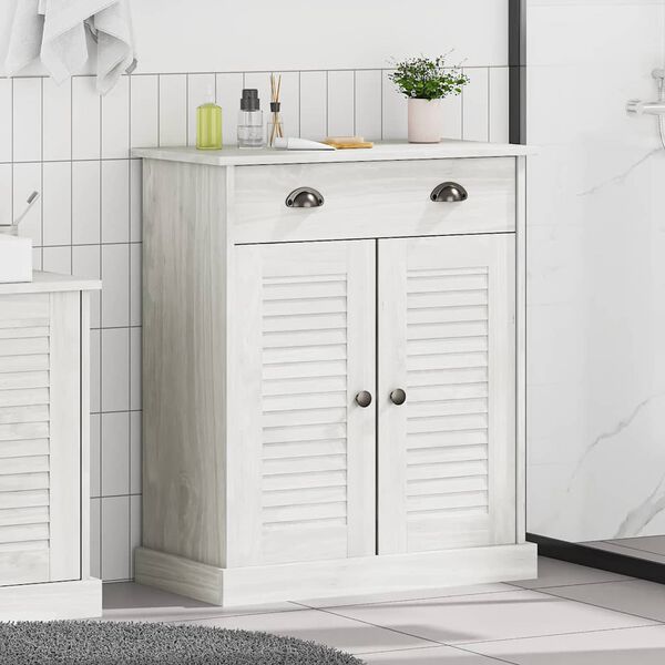 vidaXL Mobile da Bagno VIGO Bianco e Bianco Antico 68 x 34 x 80 cm