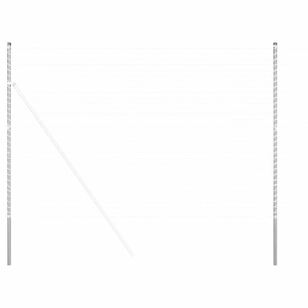 vidaXL Palo della recinzione 12 pcs Argento